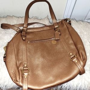 Beautiful Metallic Brown Coach Purse